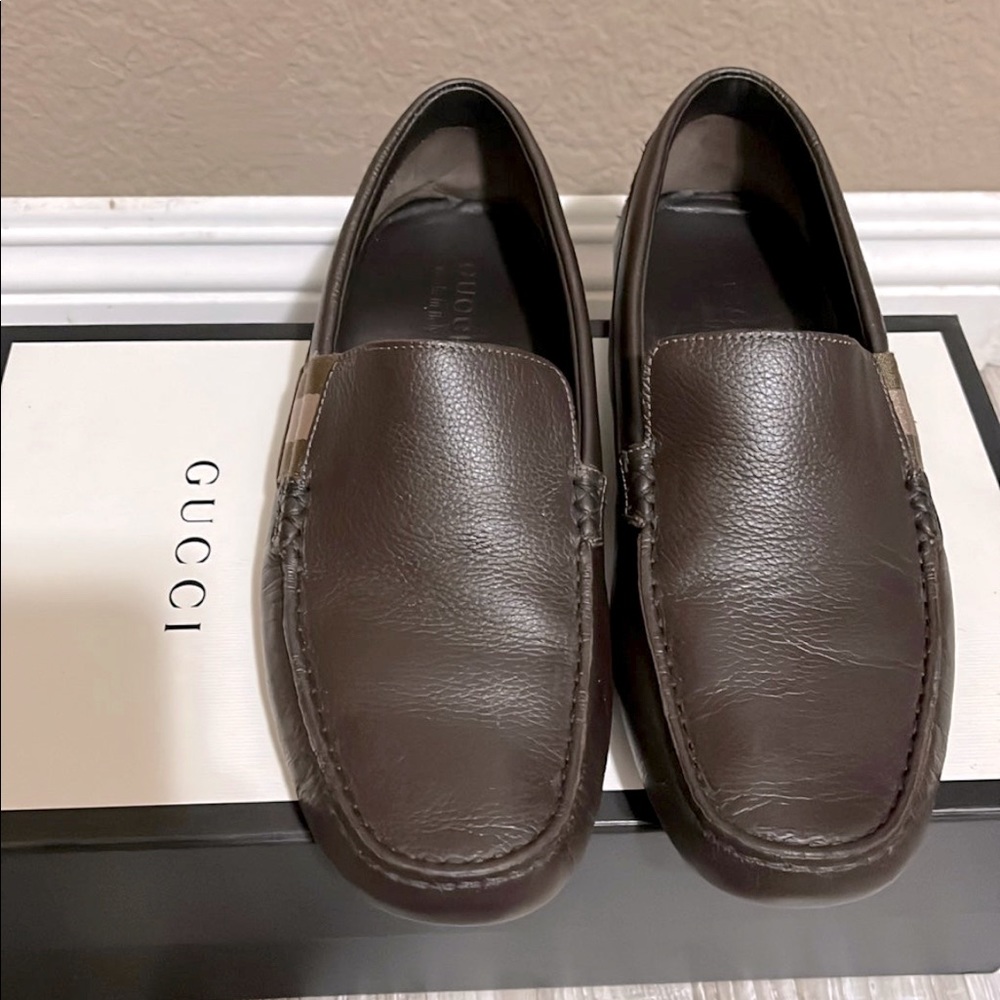 Brown Gucci Loafers for men size 8 1/2. Used one time